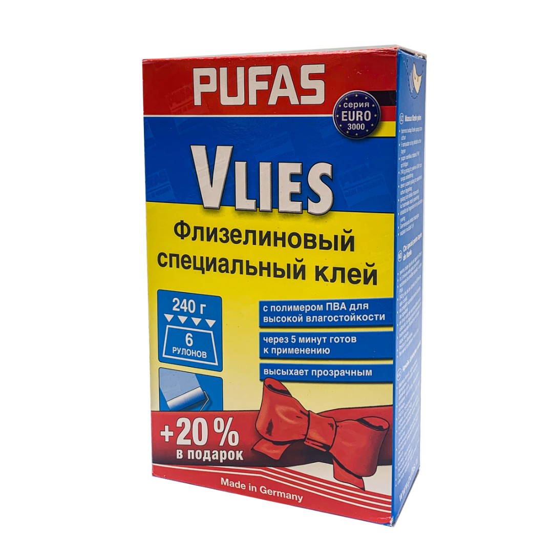 Клей Pufas арт для флизелиновых обоев Euro 3000 фото 1
