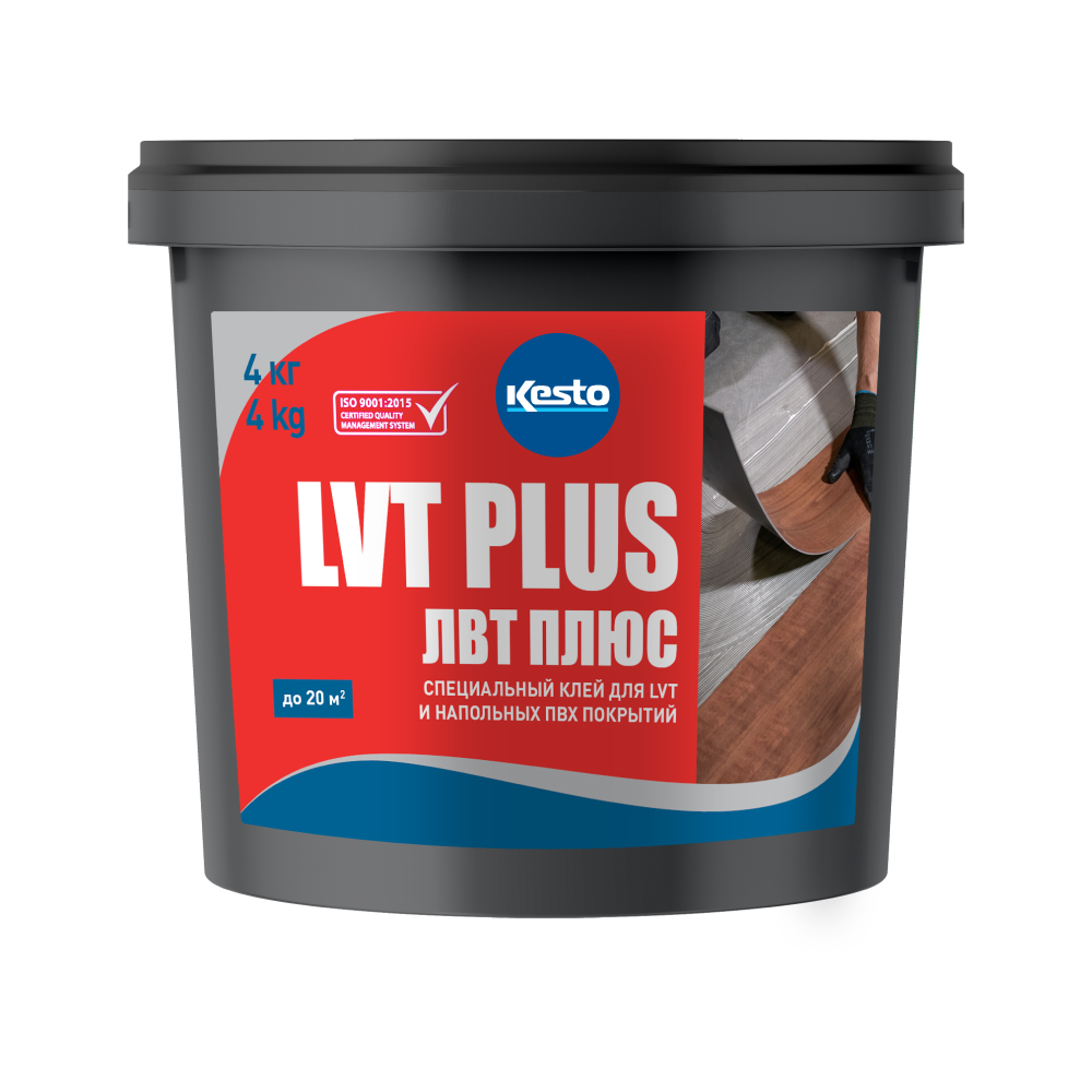 Клей Kesto арт для LVT и напольных покрытий LVT Plus, 4 кг фото 1