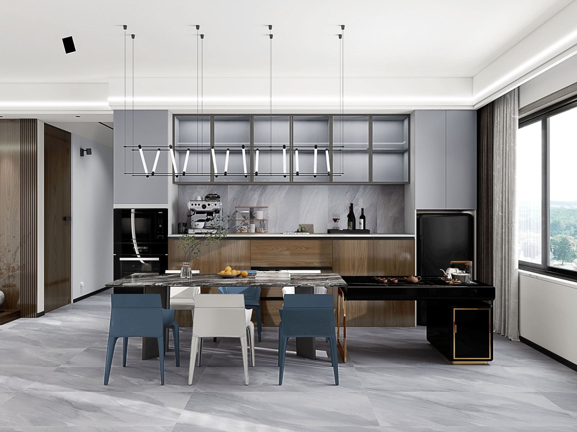 Керамогранит Global Tile арт Falcon, синий, 1200x600 фото 5