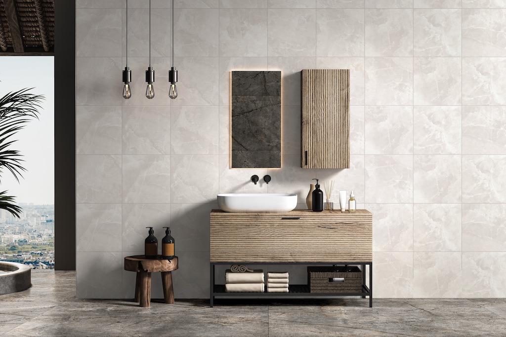 Керамогранит Global Tile арт Favorito, серо-бежевый, 600х600 фото 2