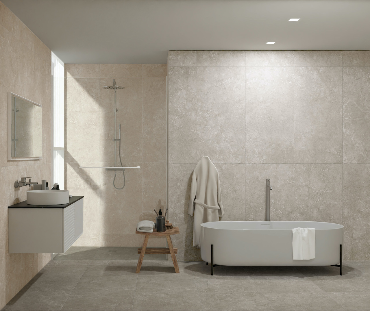 Керамогранит Global Tile арт Коста-Рика, серо-бежевый, 1200х600 фото 2