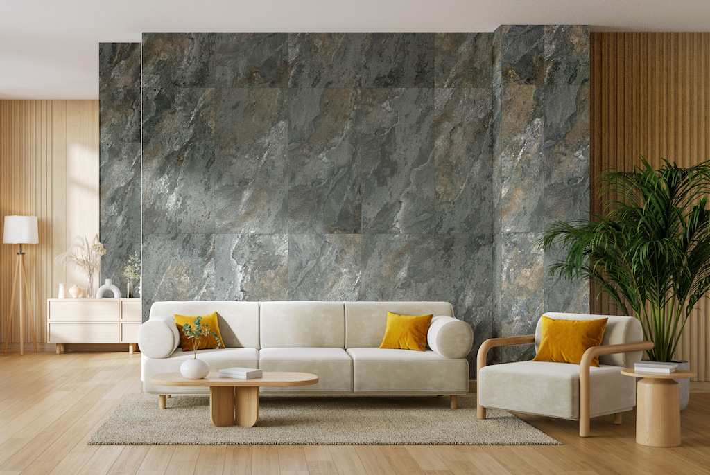 Керамогранит Global Tile арт Монтана, темно-серый, 1200х600 фото 2