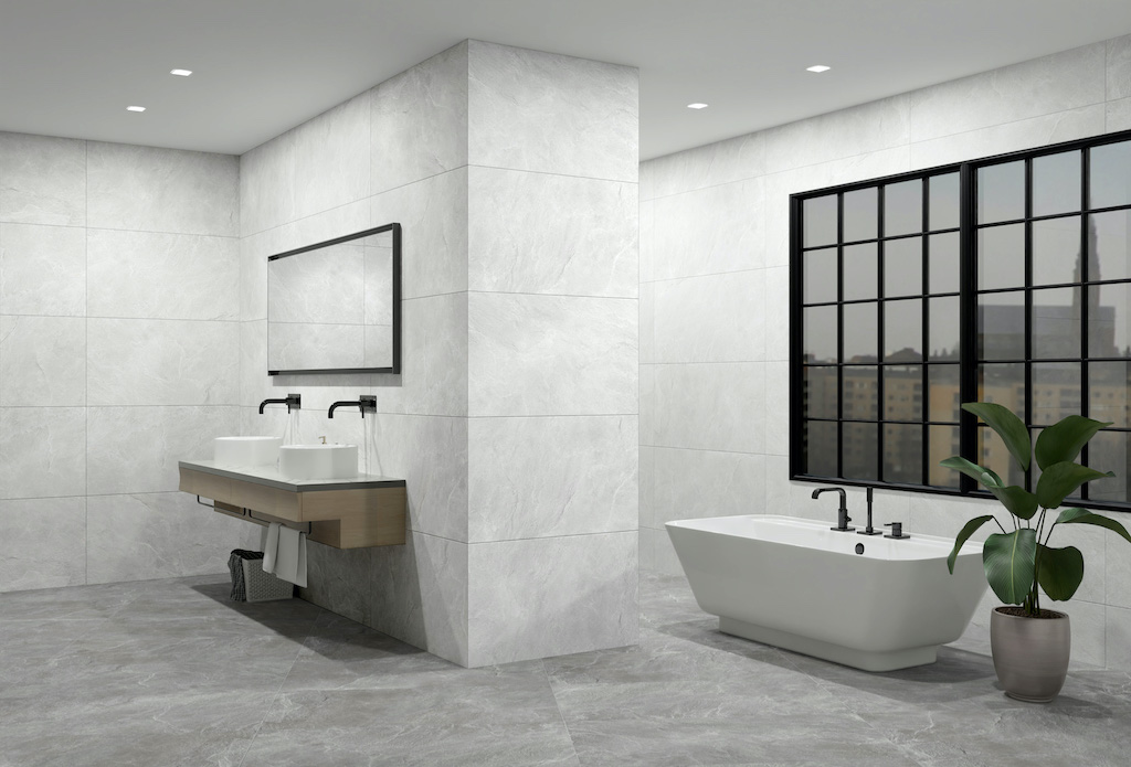Керамогранит Global Tile арт Скала, светло-серый, 1200х600 фото 2