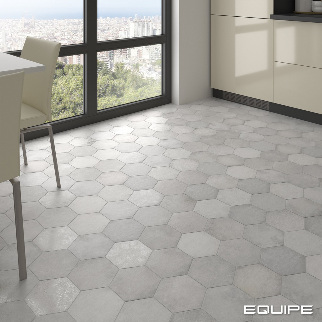 Керамическая плитка Equipe арт Heritage Hexagono, snow, 200х175 фото 3
