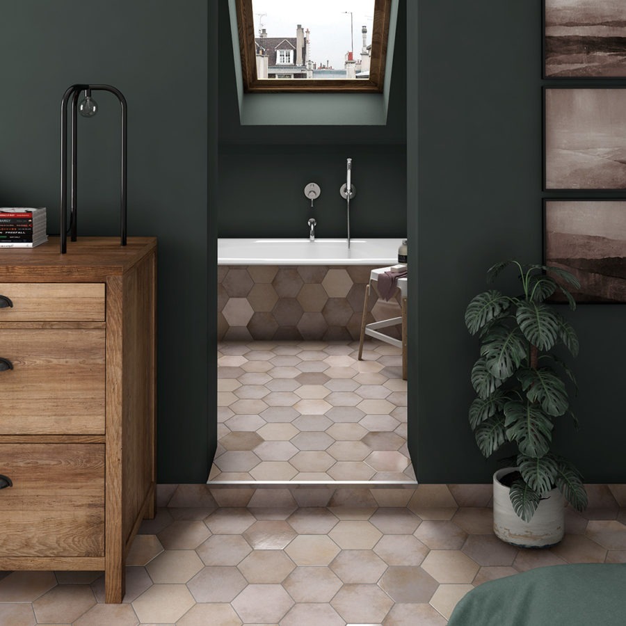 Керамическая плитка Equipe арт Heritage Hexagono, rose, 200х175 фото 2