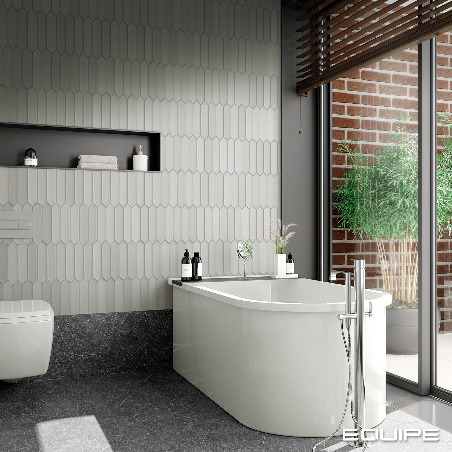 Керамическая плитка Equipe арт Lanse, grey, 250х50 фото 3