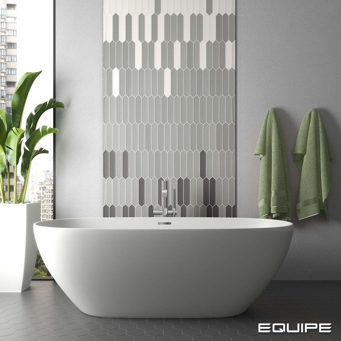 Керамическая плитка Equipe арт Lanse, grey, 250х50 фото 4