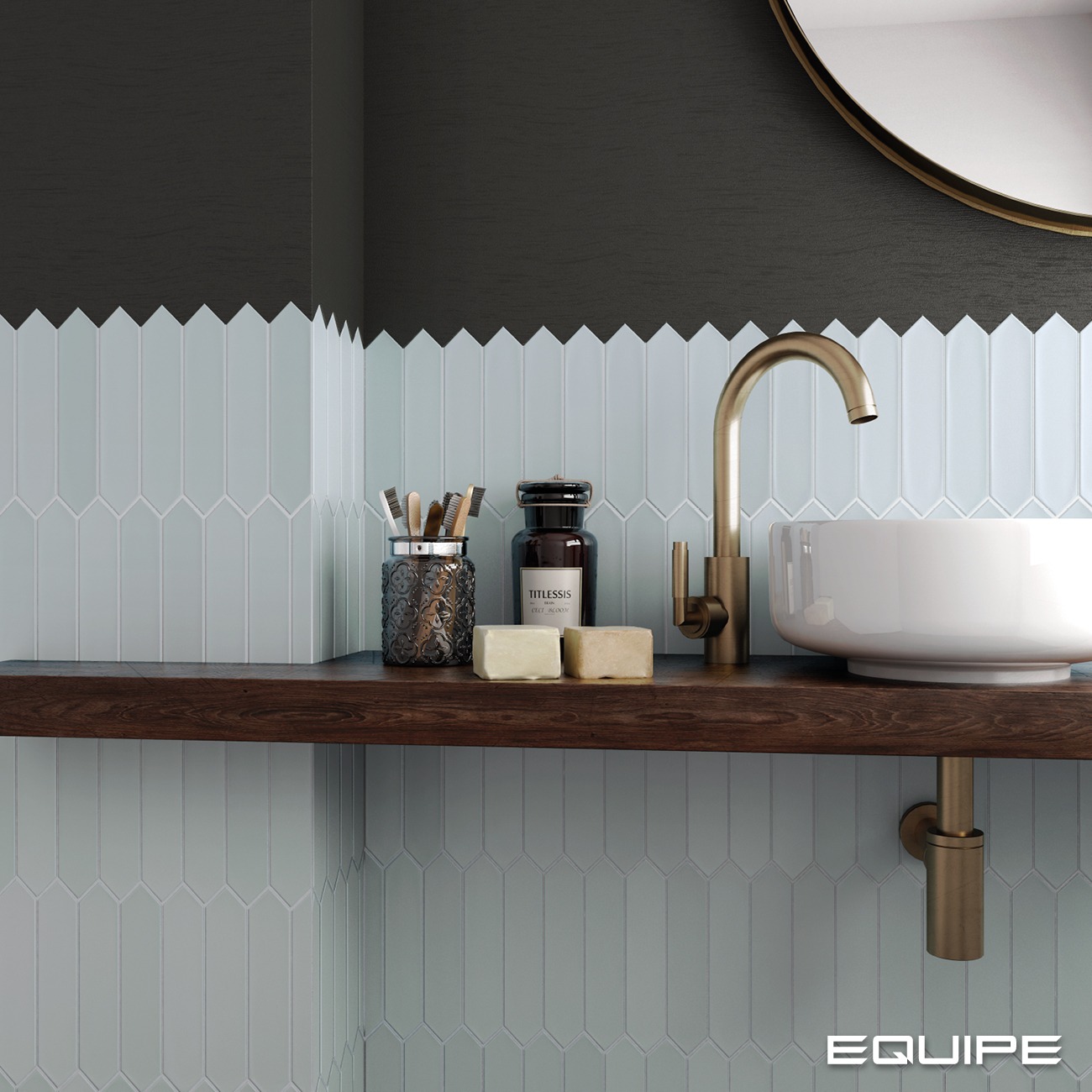 Керамическая плитка Equipe арт Lanse, blue, 250х50 фото 2