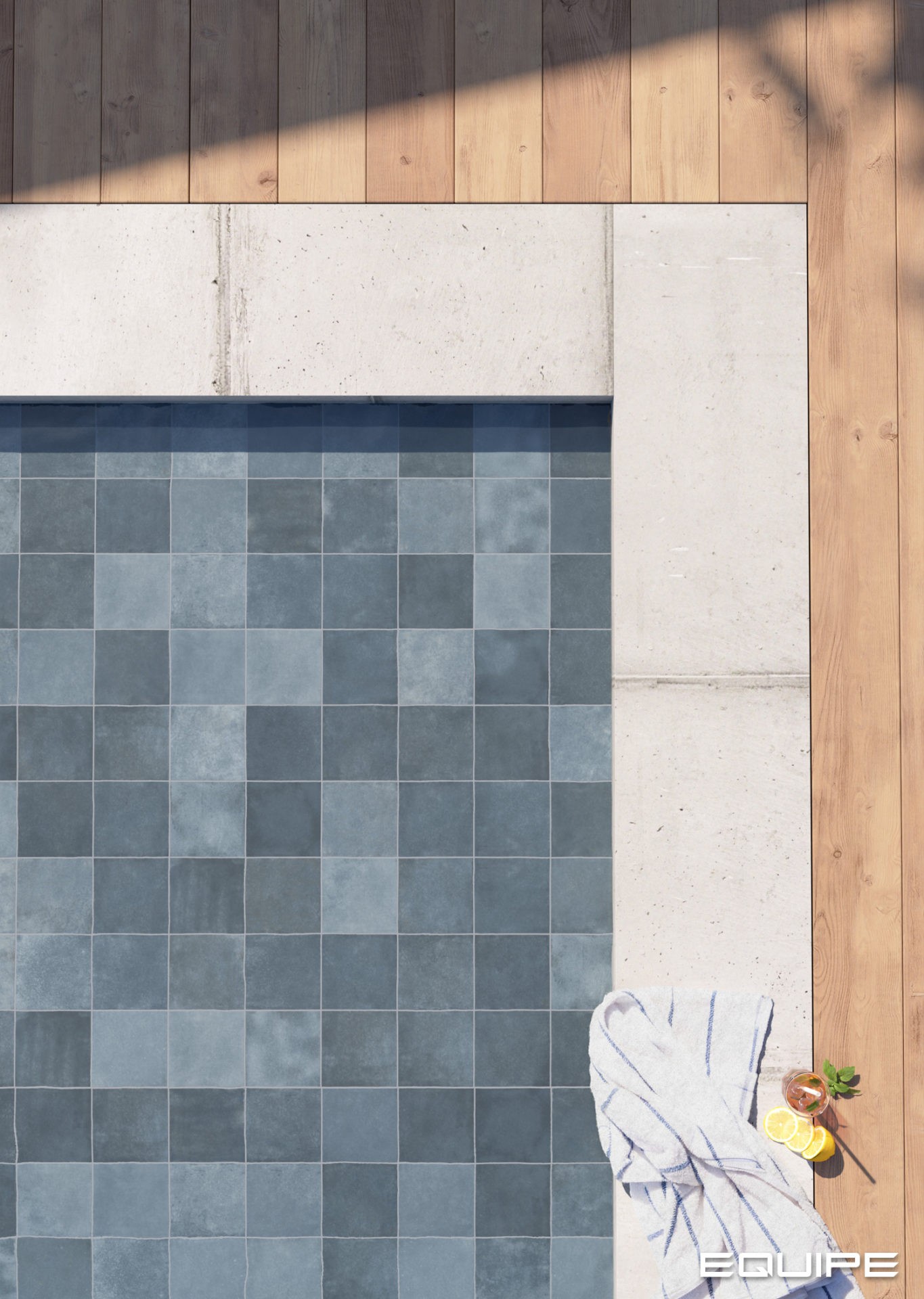 Керамическая плитка Equipe арт Spa&Pools, colonial blue, 150х150 фото 2