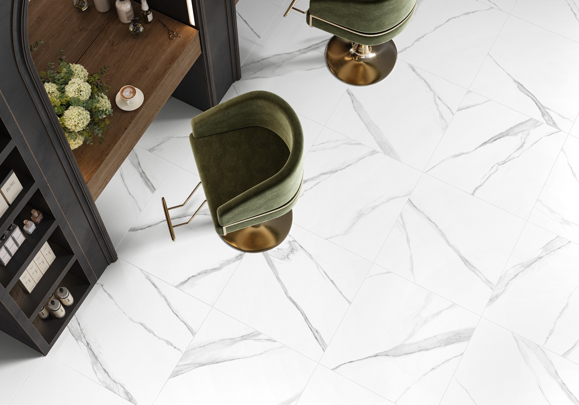 Керамогранит New Trend арт Лайф Цемент, белый, 600x600 фото 2