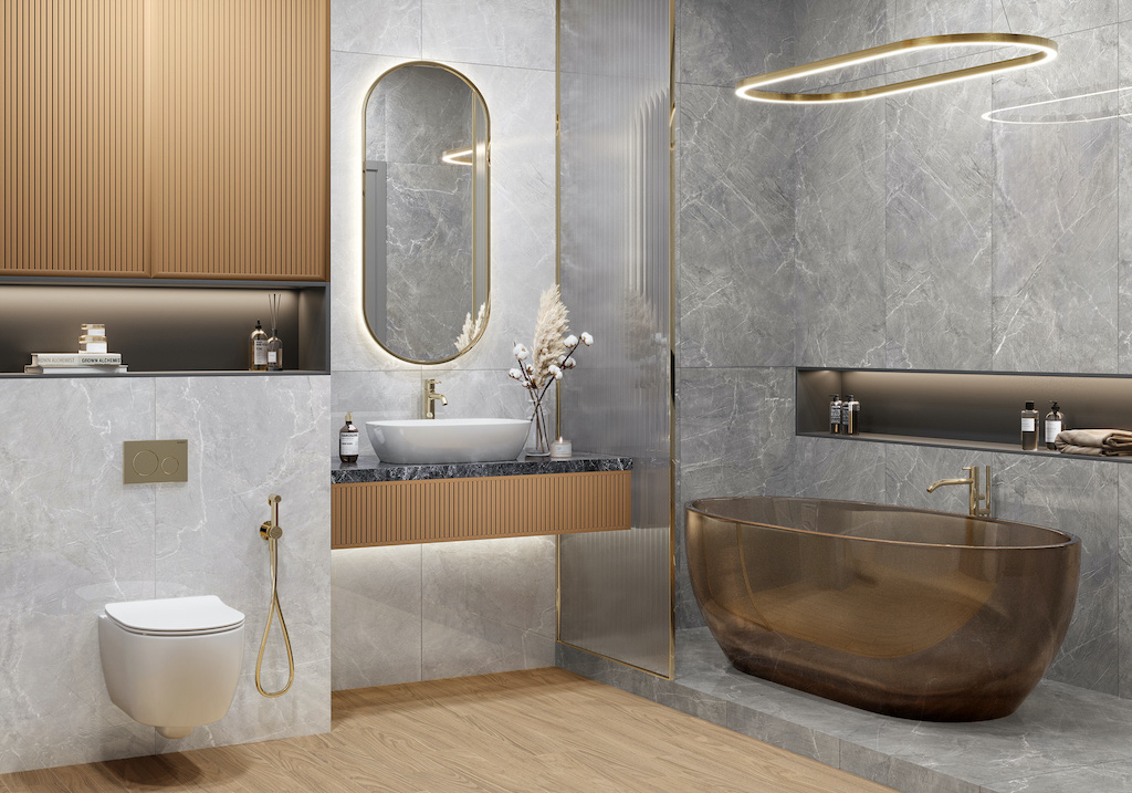 Керамогранит New Trend арт Терра, темно-серый, 1200х600 фото 2