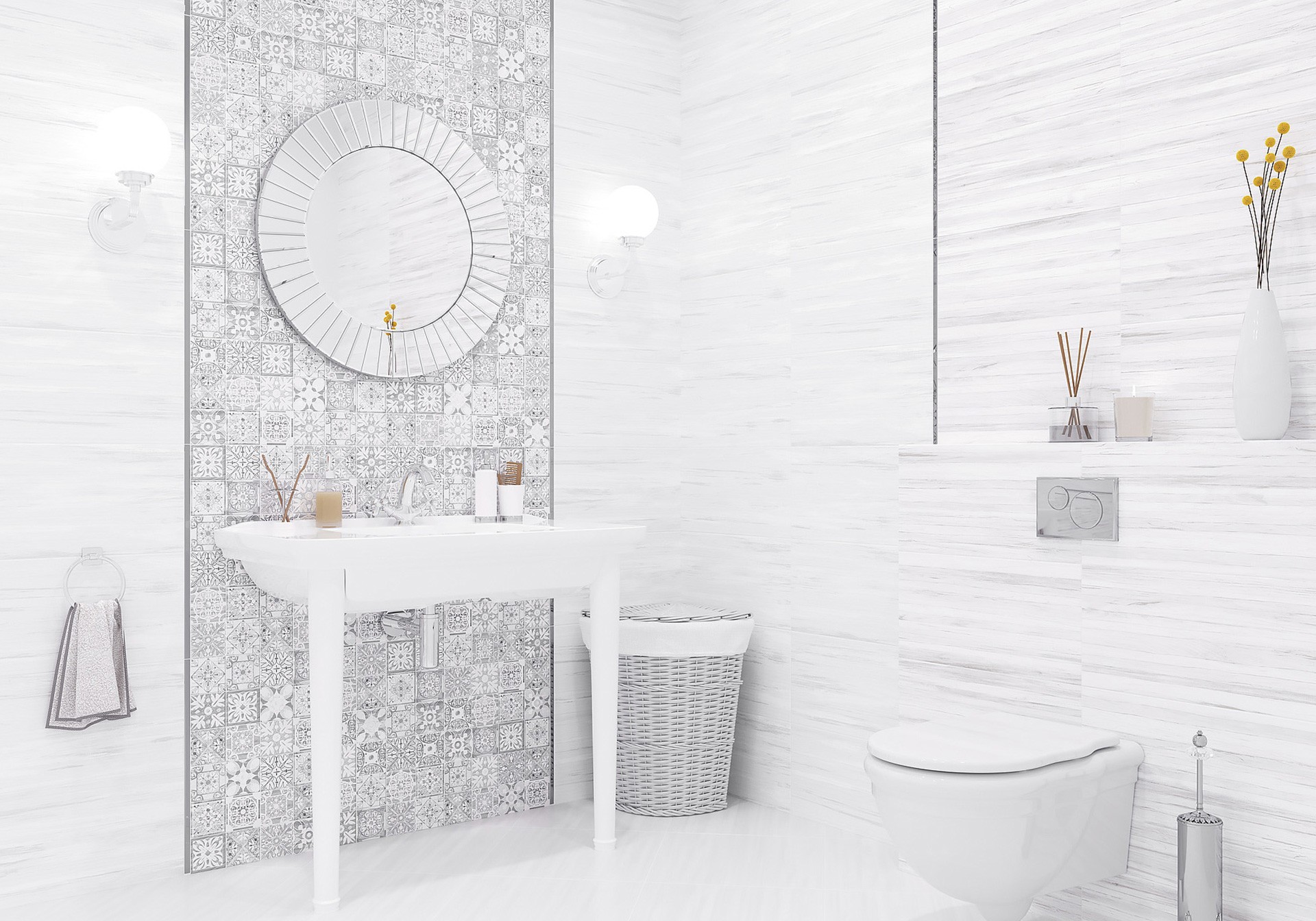 Керамическая плитка New Trend арт Винченцо, серый, 500x249 фото 2