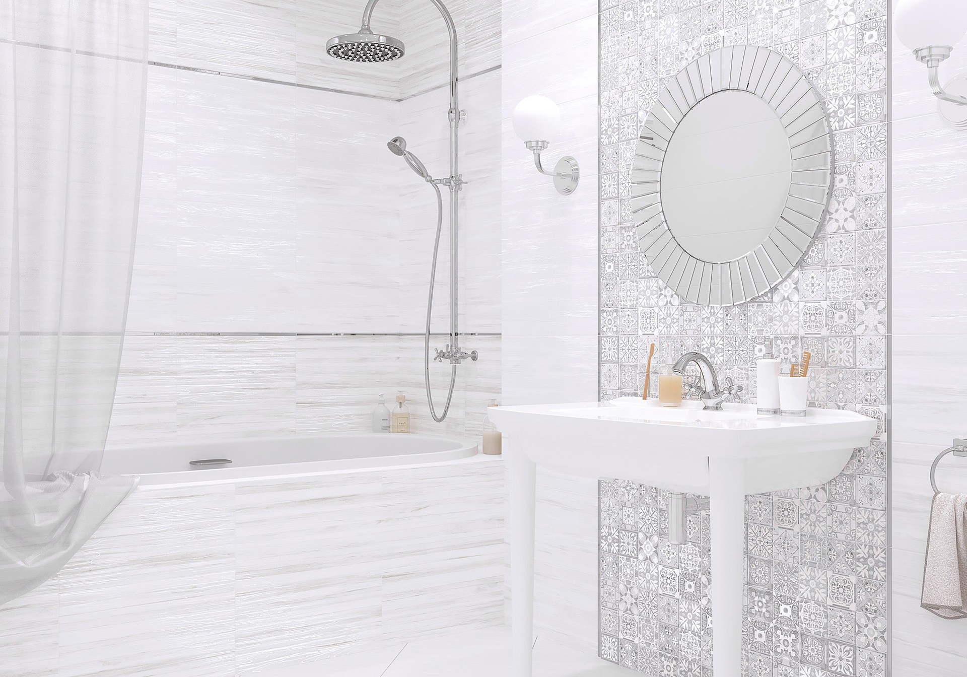 Керамическая плитка New Trend арт Винченцо, серый, 500x249 фото 4