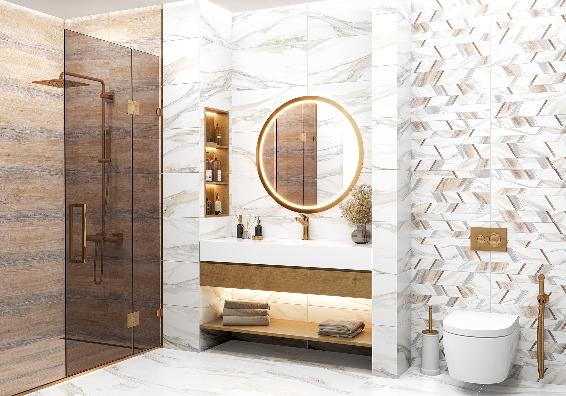 Керамическая плитка New Trend арт Волкано, коричневый, 600x300 фото 4