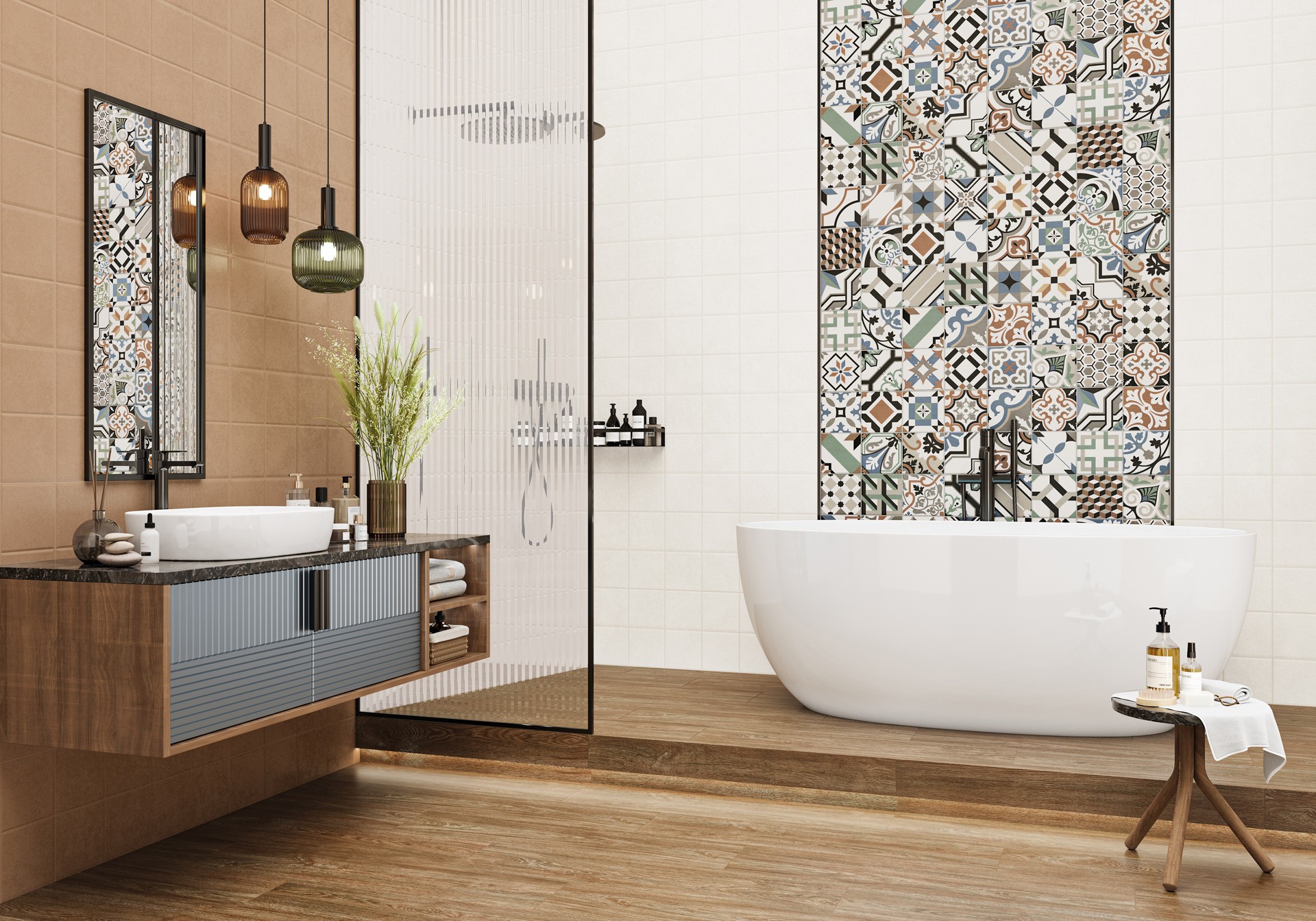Керамическая плитка New Trend арт Дизайн Арт, микс 2, 600x300 фото 2