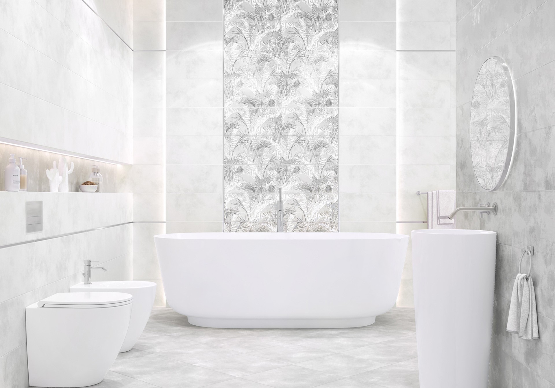 Керамическая плитка New Trend арт Конор, белый, 500x249 фото 4