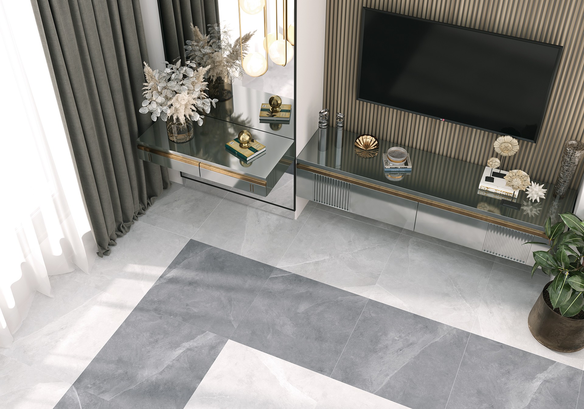 Керамогранит Alma Ceramica арт Базальто, светло-серый, 600х600 фото 2