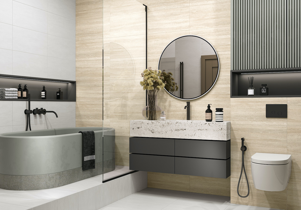 Керамогранит Alma Ceramica арт Альтесс, бежевый, 600х300 фото 5