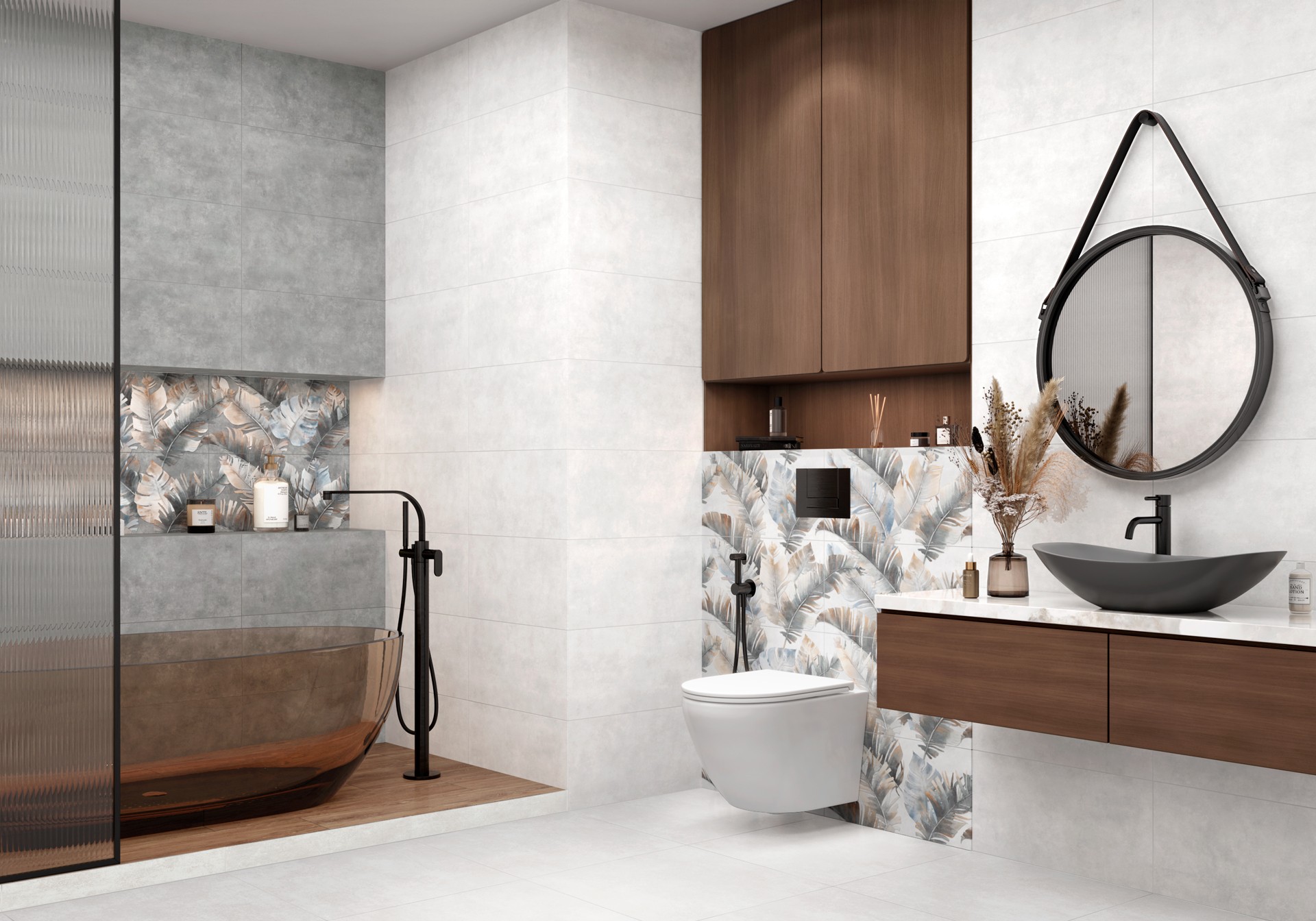 Керамогранит Alma Ceramica арт Грета, светло-серый, 600х300 фото 3