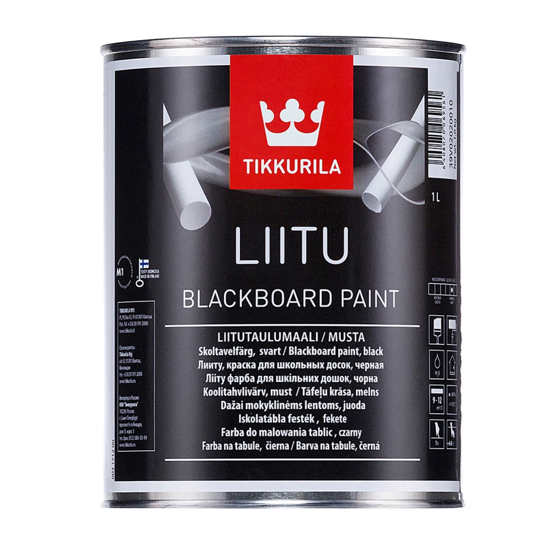 Декоративные материалы Tikkurila арт LIITU 1л, чёрная, матовая фото 1
