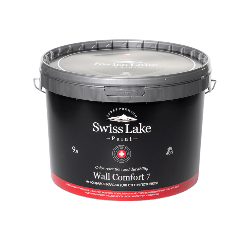 Интерьерная краска Swiss Lake арт Wall Comfort 7 С, 9 л фото 1